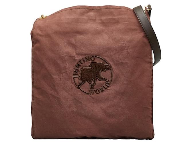 & Other Stories Hunting World Canvas Leather Trim Crossbody Bag Brown Cloth  ref.1220378