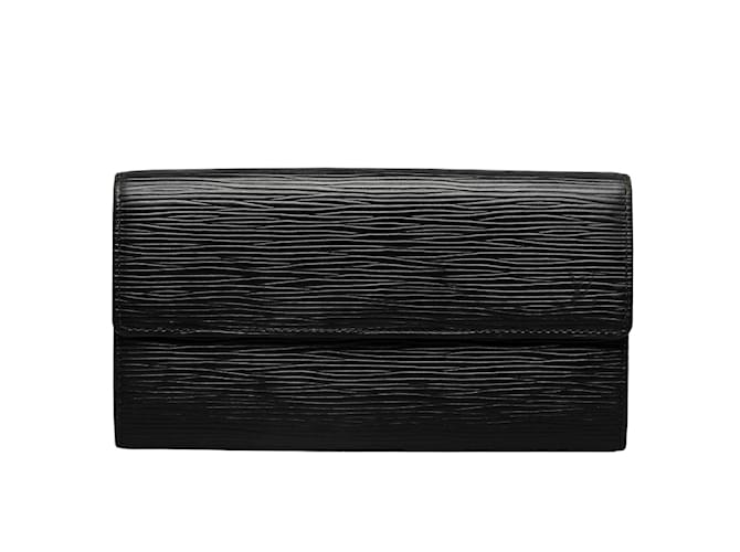 Louis Vuitton Epi Portefeuille Sarah Wallet M63592 Black Leather  ref.1220403