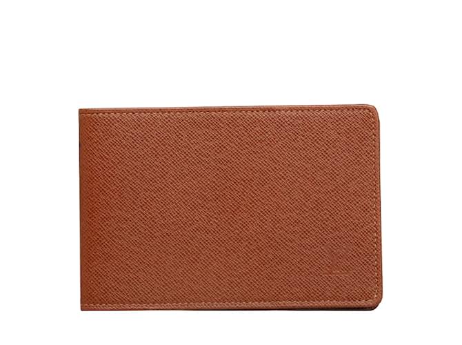 Louis Vuitton Taiga Card Holder Brown Leather Pony-style calfskin  ref.1220406