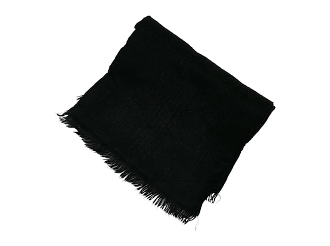 Louis Vuitton écharpe en laine Toile Noir  ref.1220410
