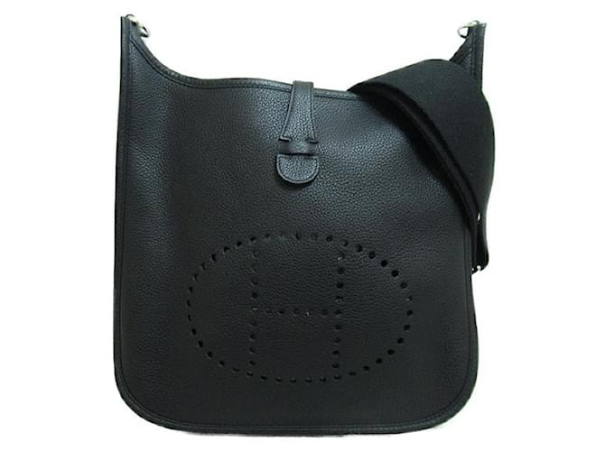 Hermès Borsa a tracolla in pelle Hermes Clemence Evelyne PM in condizioni eccellenti Nero  ref.1220412