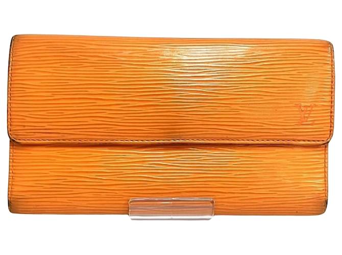 Louis Vuitton Trésor Naranja Cuero  ref.1220459