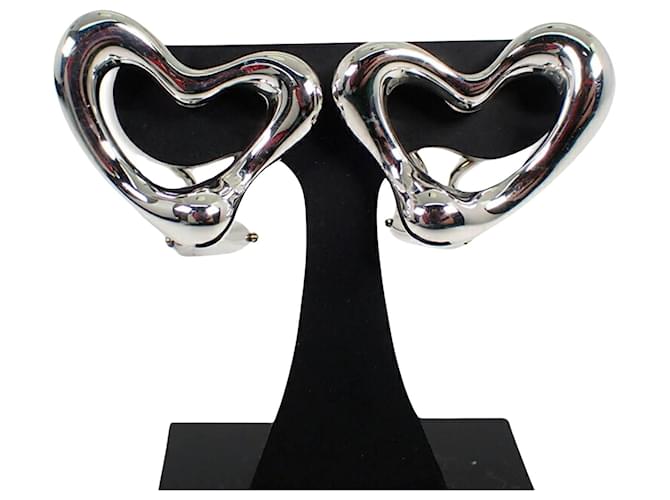Tiffany & Co Open Heart Silvery Silver  ref.1220481