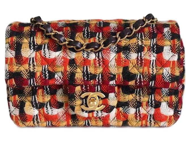 Chanel Timeless Mini bolsa com aba retangular Multicor
