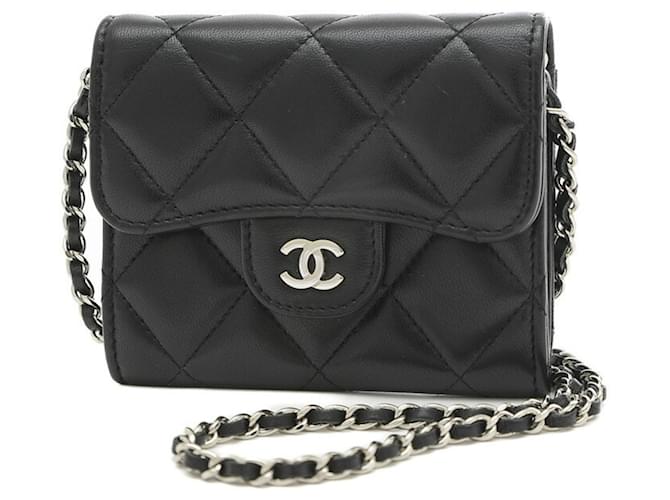 Timeless Chanel Matelassé Black Leather  ref.1220539