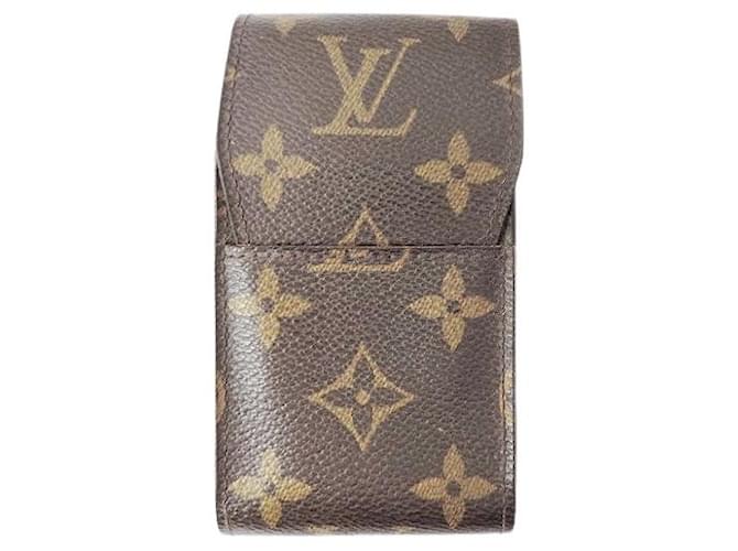 Louis Vuitton Étui à cigarettes Brown Cloth  ref.1220621
