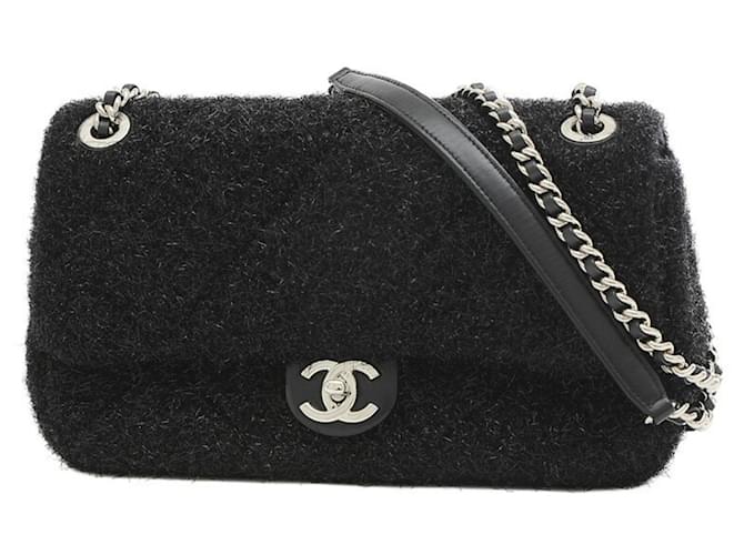 Chanel Matelassé Black Tweed  ref.1220629