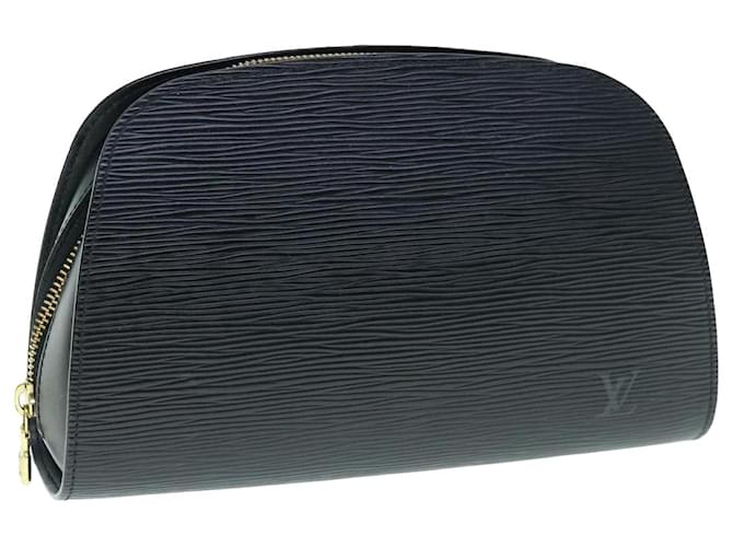 LOUIS VUITTON Epi Dauphine GM Cosmetic Pouch Black M48432 LV Auth th4503 Leather  ref.1220659