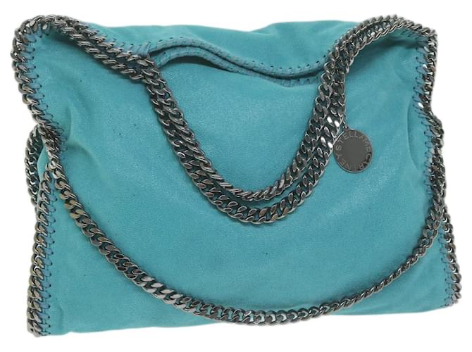 Autre Marque Stella MacCartney Chain Falabella Bag Polyester Turquoise Blue Auth 60808  ref.1220662