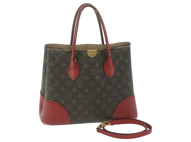 LOUIS VUITTON Borsa a mano Flandrin con monogramma 2modo rosso M41596 LV Aut 64665 Tela  ref.1220666