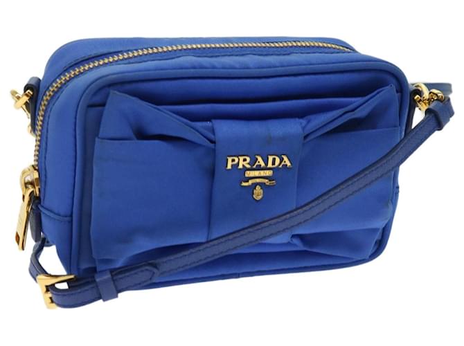 PRADA Shoulder Bag Nylon Blue Auth 64052  ref.1220677