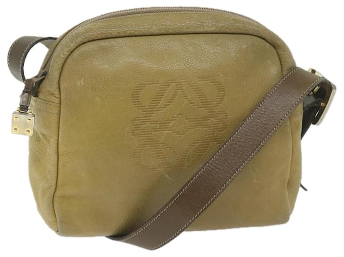 LOEWE Shoulder Bag Leather Beige Auth 64472  ref.1220699