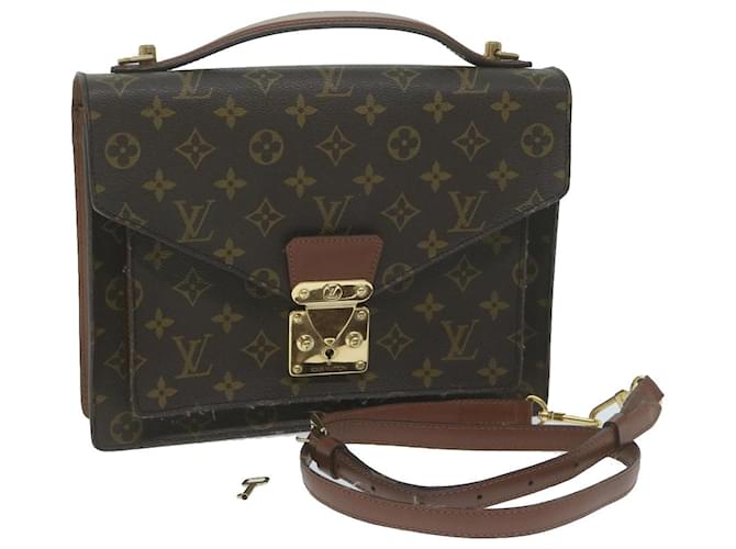 Louis Vuitton Monogram Monceau 28 Hand Bag 2way M51185 LV Auth 64402 Cloth  ref.1220727