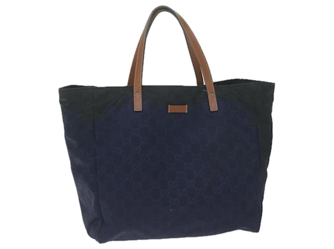 GUCCI GG Canvas Tote Bag Navy 282439 auth 64282 Navy blue  ref.1220731