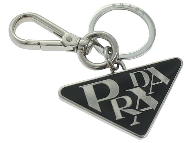 PRADA Key Ring metal Silver Auth ar11203b Silvery  ref.1220732