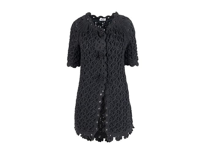 Giacca all'uncinetto Moschino Cheap and Chic Nero