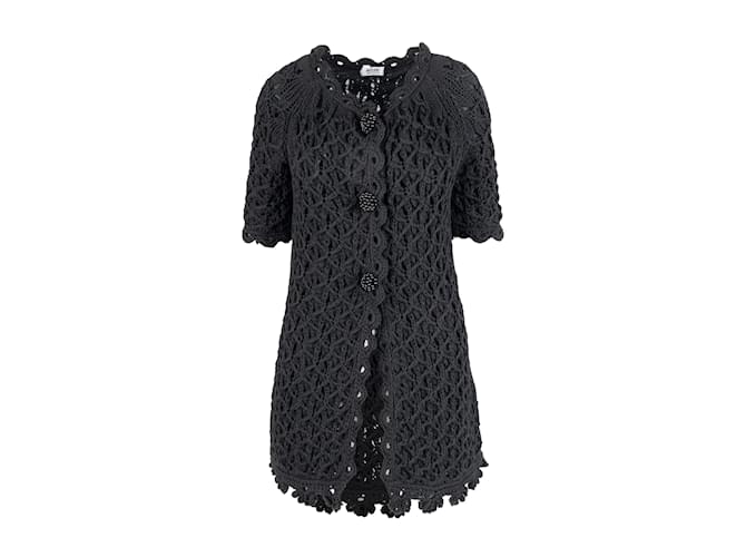 Moschino Cheap and Chic Crochet Jacket with Short Sleeve Black  ref.1220865