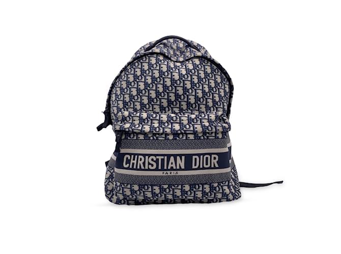 Christian Dior Backpack DiorTravel Blue Cloth  ref.1220881