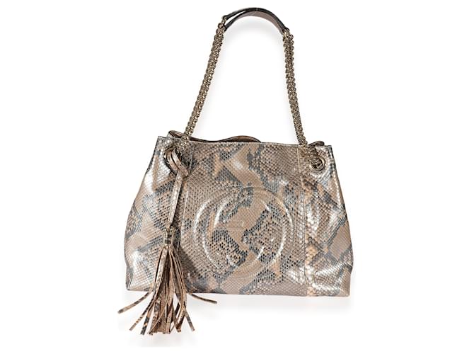 Gucci Metallic Python Medium Soho Chain Shoulder Bag Multiple colors Exotic leather  ref.1220930