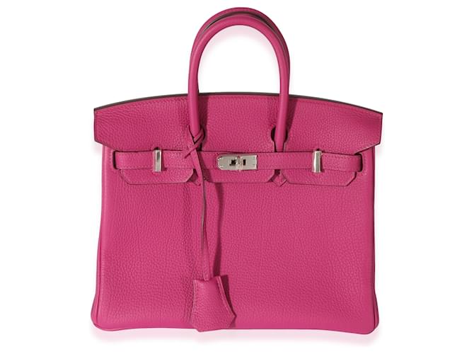 Hermès Hermes Rose Pourpre Togo Birkin 25 Pink Leder  ref.1220944