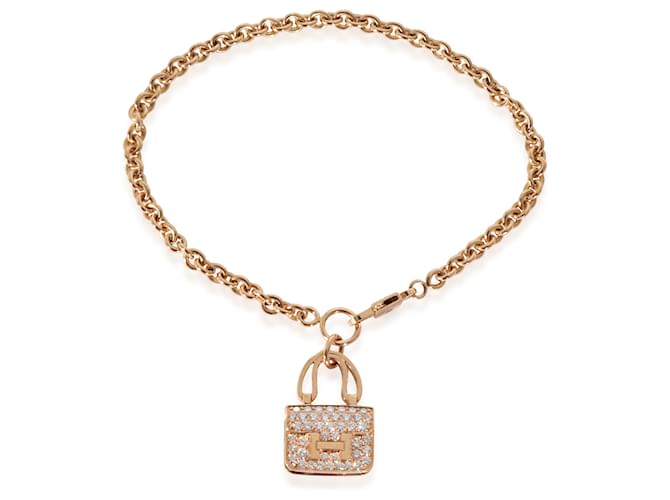 Bracciale Hermès Collezione Amulettes Constance Diamond in 18k Rose Gold 0.44 ctw Oro rosa  ref.1220982