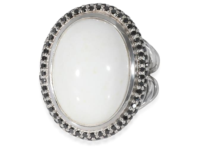 David Yurman Cerise White Agate Diamond Ring in argento sterling bianco 0.5 ctw  ref.1220993