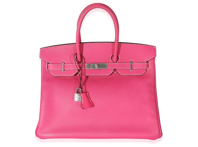 Hermès Edizione limitata Rose Tyrien e Tosca Epsom Candy Birkin 35 PHW Rosa Pelle  ref.1221013