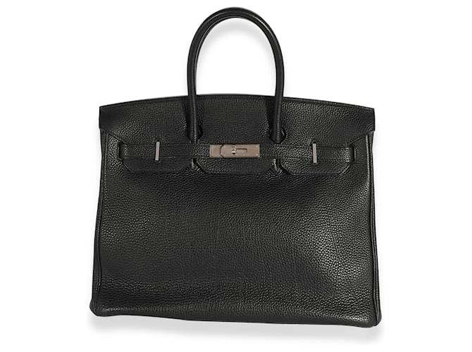 Hermès Hermes Black Togo Birkin 35 PHW Preto Couro  ref.1221035