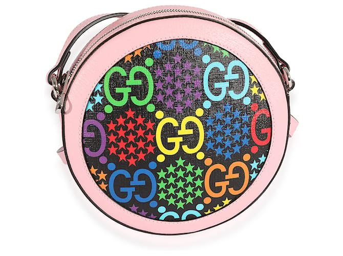 Gucci Multicolor Gg Psychedelic Round Crossbody Pink Multiple colors Cloth  ref.1221044