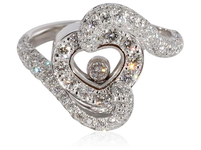 Chopard Happy Diamond Heart  Ring in 18K white gold 0.86 ctw  ref.1221051