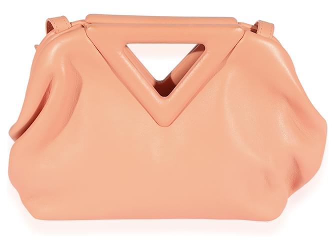Bottega Veneta Peachy Calfskin Small The Point Bag Pink Leather  ref.1221056
