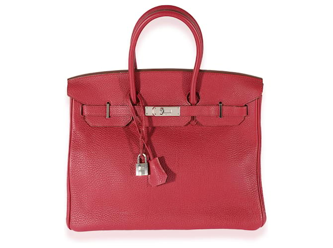 Hermès Rubis Togo Birkin 35 PHW Red Leather  ref.1221071