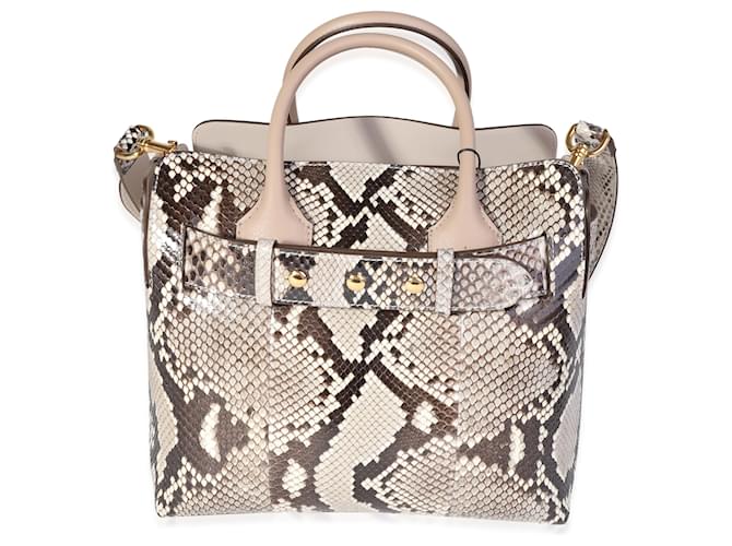 Burberry Natural Python & Pale Drift Leather Small Belt Bag Beige Exotic leather  ref.1221096