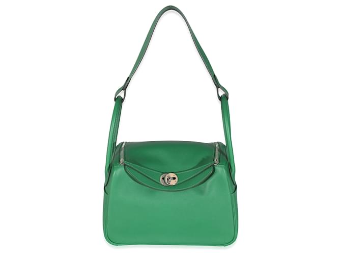 Hermès Cactus Evercolor Lindy 26 PHW Green Leather  ref.1221161