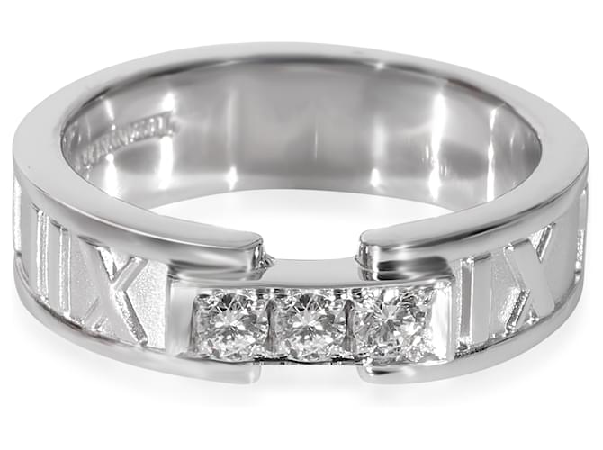 TIFFANY & CO. Atlas Diamond Ring in 18K white gold 0.15 ctw  ref.1221188