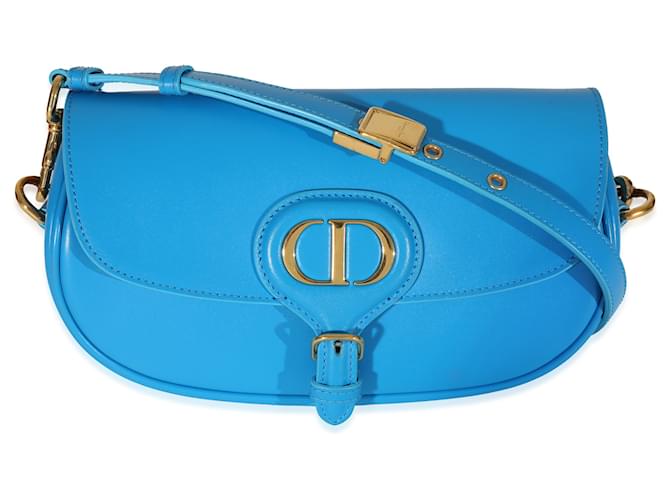 Christian Dior Bobby East West Horizon-Tasche aus blauem Leder  ref.1221193