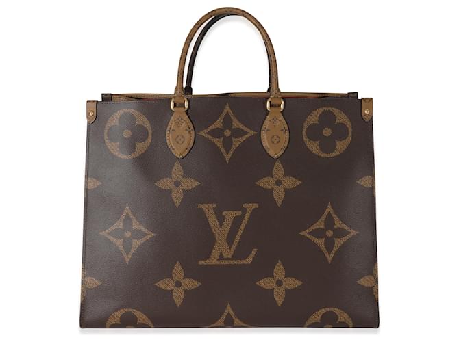 Louis Vuitton Giant Monogram Reverse Onthego GM Brown Cloth  ref.1221211