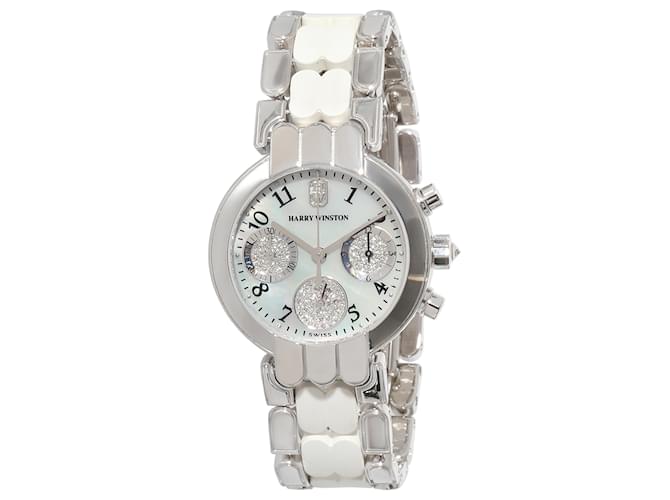 Autre Marque Harry Winston Premier Chronographe 200UCQ32Montre Femme W en 18kt or blanc  ref.1221219