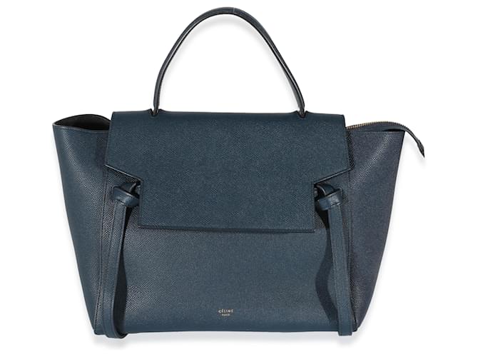 Céline Celine Navy Grained Calfskin Mini Belt Bag Blue Leather  ref.1221237