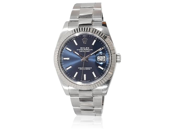 Rolex Datejust 41 126334 Relógio masculino em aço inoxidável/OURO BRANCO  ref.1221255