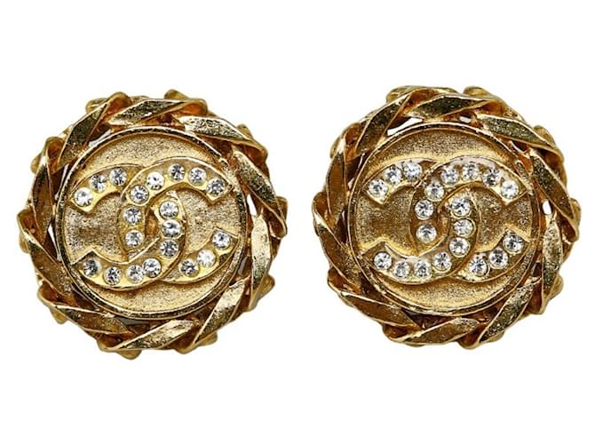Timeless Logotipo de Chanel CC Dorado Chapado en oro  ref.1221315