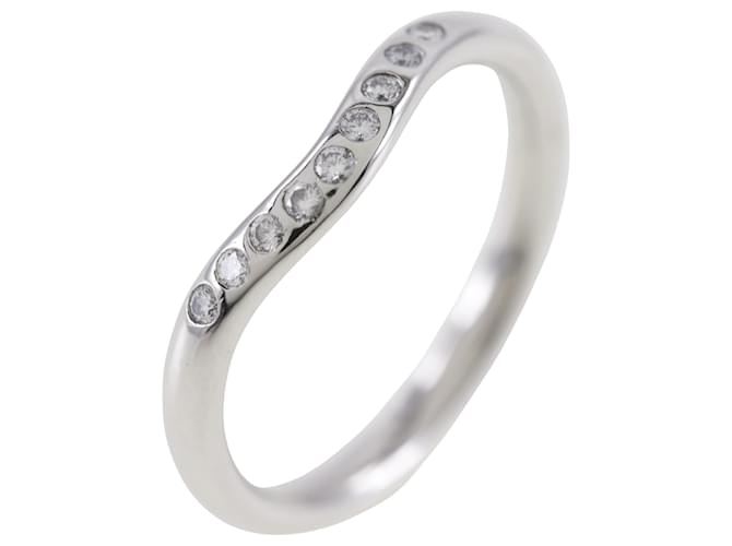 Tiffany & Co Curved band Silvery Platinum  ref.1221449