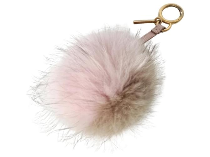 Fendi Pompon charm Pink Fur  ref.1221476