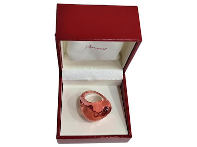 Baccarat Rings Pink Glass  ref.1221557