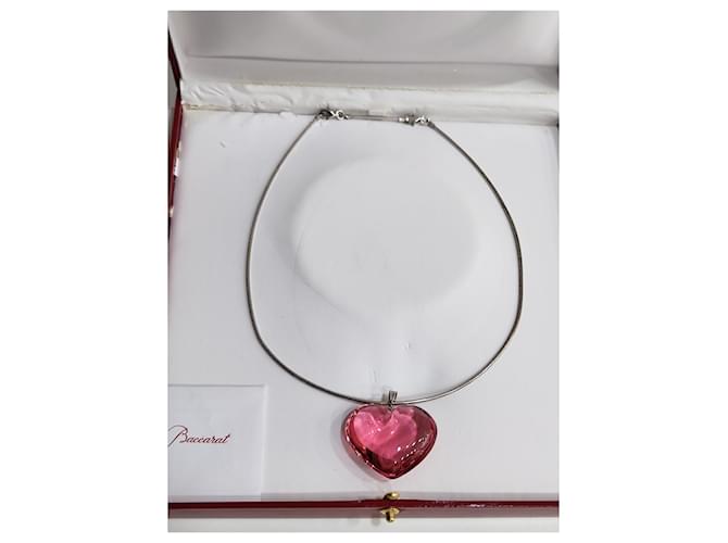 Baccarat Necklaces Pink Glass  ref.1221560