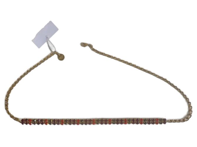 Cinto joia MAX MARA'S com strass Dourado