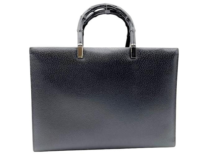 Gucci Bamboo Black Leather  ref.1221594