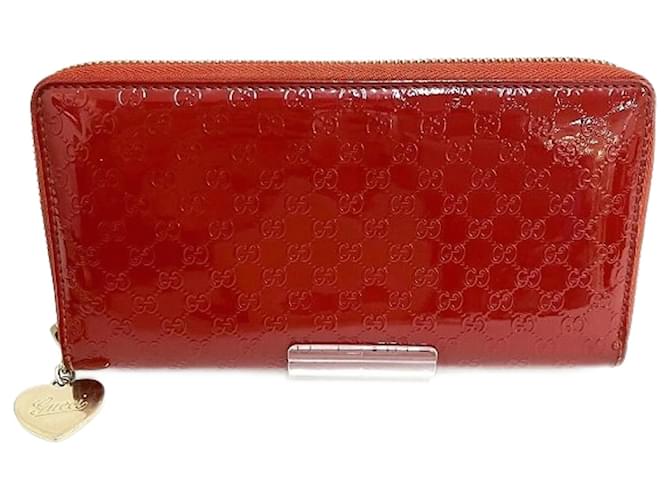 Gucci Zip around Red Patent leather  ref.1221602