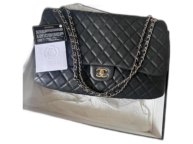 Chanel TIMELESS Black Leather  ref.1221662