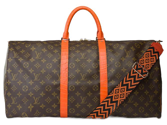 Bolso Keepall LOUIS VUITTON de lona marrón - 101746 Castaño